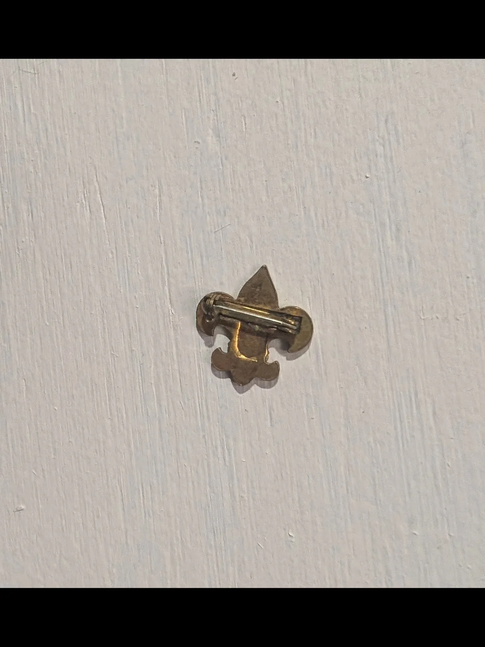Brass Fleur-de-Lis Scout Lapel Pin - Gold